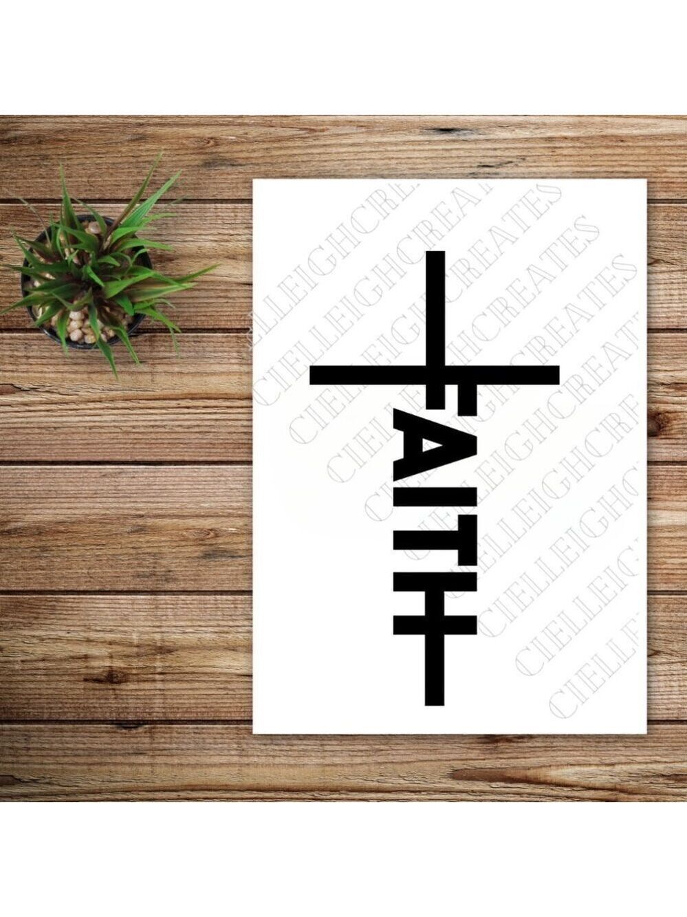*2 for $20* Faith Cross vinyl decal Sticker Handcrafted